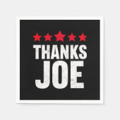 ありがとう社長ありがとうジョーバイデン氏ジョー感謝していさん スタンダードカクテルナプキン (正面)