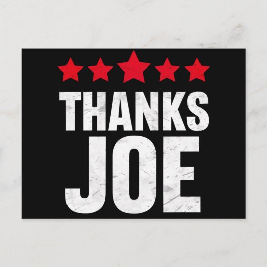 ありがとう社長ありがとうジョーバイデン氏ジョー感謝していさん ポストカード (正面)