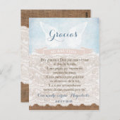 ありがとう祈りの言葉カードスペインの、男の子のバプテスマ ポストカード (正面/裏面)