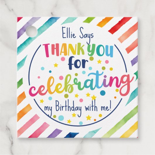 ありがとう祝私のメッセージカード フェイバータグ (正面)