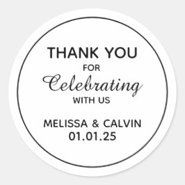 ありがとう祝、私たちと一緒に、ウェディングギフト ラウンドシール