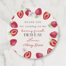 ありがとう私のベリー最初の誕生日かわいいイチゴ