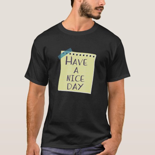 ありがとう素敵な一日を持っているノート幸せな顔 Tシャツ (正面)