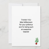 ありがとう素晴らし先生 サンキューカード (裏面)