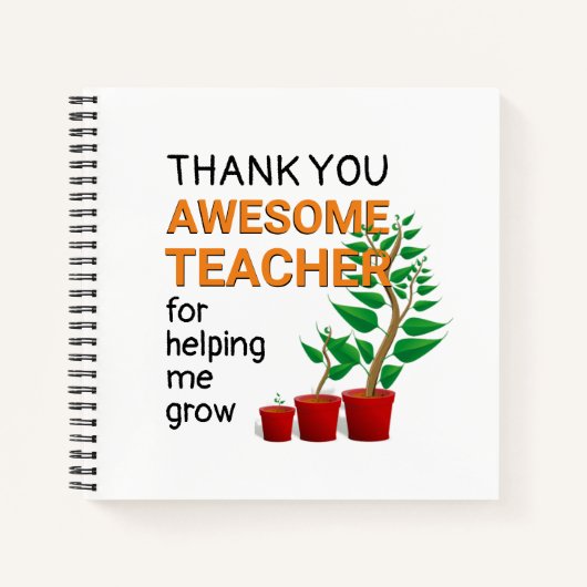 ありがとう素晴らし先生 ノートブック (正面)