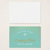 ありがとう素朴なスポット紙吹雪金ゴールドミント (正面&裏面)