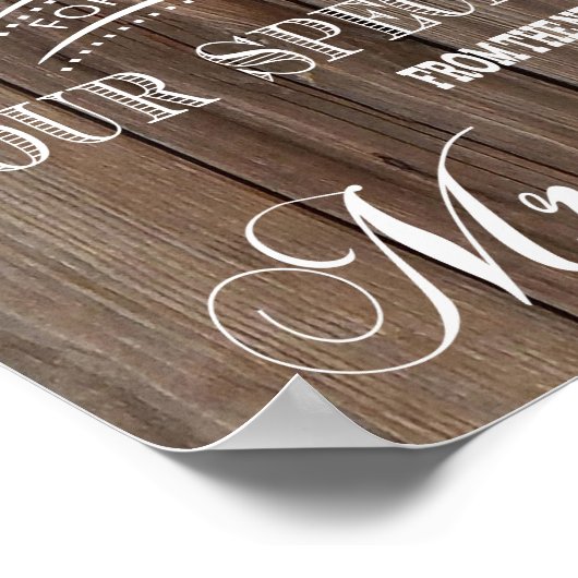 ありがとう素朴の結婚ポスタープリント ポスター (角)