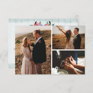 ありがとう素朴フローラカウフォトカードスカル サンキューカード