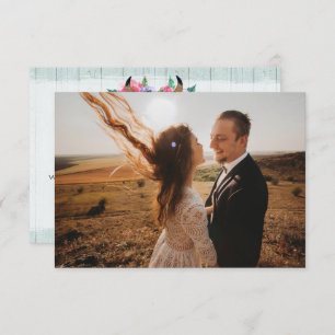 ありがとう素朴フローラカウフォトカードスカル サンキューカード