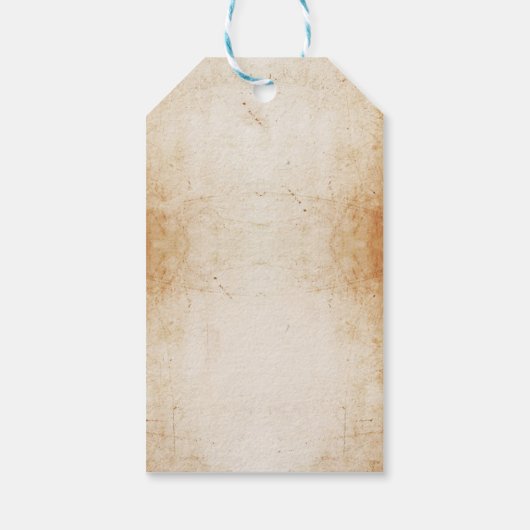 ありがとう素朴ラベルスカル結婚メッセージカード ギフトタグ (裏面)