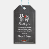 ありがとう素朴ラベルスカル結婚メッセージカード ギフトタグ (正面)