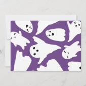 ありがとう紫ハロウィーン幽霊赤ちゃんシャワー サンキューカード (裏面)