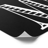 ありがとう結婚のサイン黒と白の黒板 ポスター (角)