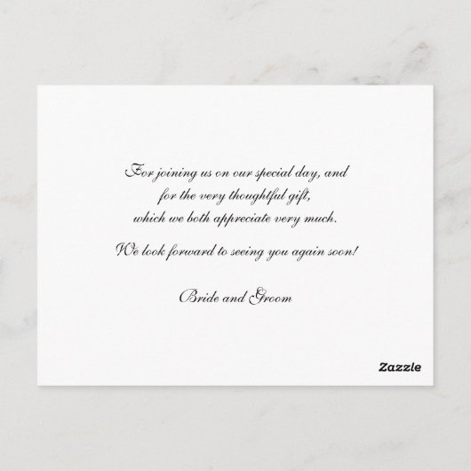 ありがとう結婚のテンプレート ポストカード (裏面)
