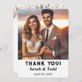 ありがとう結婚のフラットカード セーブザデート (正面/裏面)