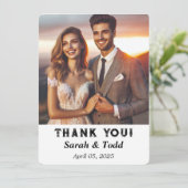 ありがとう結婚のフラットカード セーブザデート (スタンド正面)