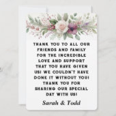 ありがとう結婚のフラットカード セーブザデート (裏面)