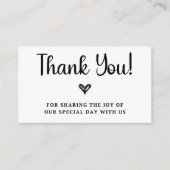 ありがとう結婚のブライダルシャワー エンクロージャーカード (正面)
