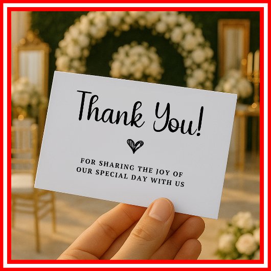 ありがとう結婚のブライダルシャワー エンクロージャーカード