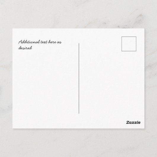 ありがとう結婚の写真オーバーレイ文字ひまわり ポストカード (裏面)