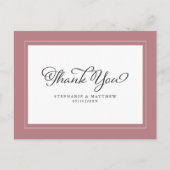 ありがとう結婚の書モダン道ほこりっぽいバラ ポストカード (正面)