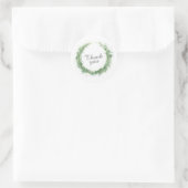 ありがとう結婚イベントセージ緑のシール ラウンドシール (バッグ)