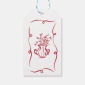 ありがとう結婚ラベルのお洒落手描き ギフトタグ (裏面)