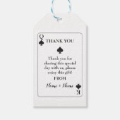 ありがとう結婚ラベルのトランプスペードK Q Ace ギフトタグ (正面)