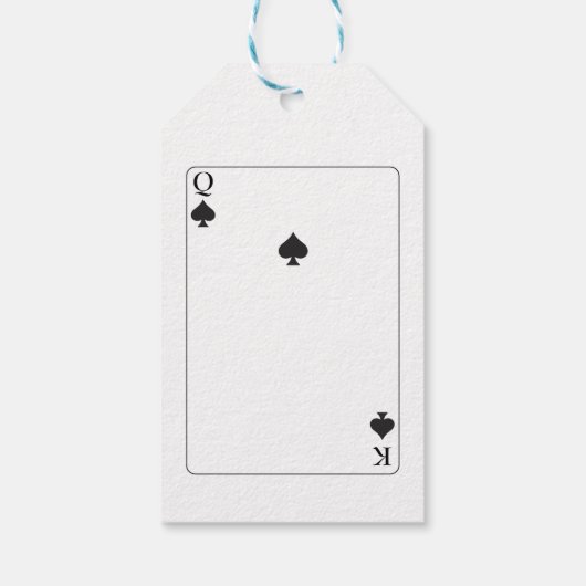 ありがとう結婚ラベルのトランプスペードK Q Ace ギフトタグ (裏面)