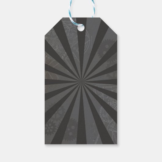 ありがとう結婚ラベルズSteampunkの結婚ハート ギフトタグ (裏面)