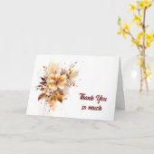 ありがとう結婚式の赤ちゃんシャワー空白を折り畳んだ カード (黄色い花)