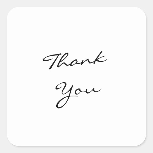 「ありがとう結婚式用シール」 スクエアシール (正面)