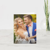 'ありがとう結婚新郎新婦の写真ノートカード サンキューカード (正面)