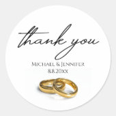 ありがとう結婚、指輪、カスタム ラウンドシール (正面)