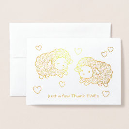 ありがとう羊（サンキュー羊）たち 箔カード