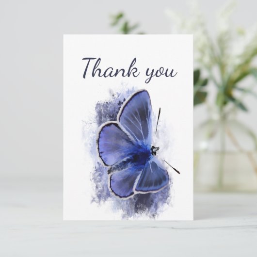 ありがとう美しいブルーバタフライ サンキューカード (スタンド正面)