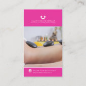 ありがとう美しい健康フォトプロモピンクリピート 名刺 (裏面)