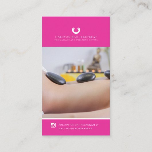 ありがとう美しい健康フォトプロモピンクリピート 名刺 (裏面)