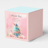 ありがとう美しい蝶ツインズベビーシャワー フェイバーボックス (正面サイド)