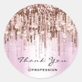 ありがとう美容院メイクアップバラダイヤモンドピンク ラウンドシール (正面)