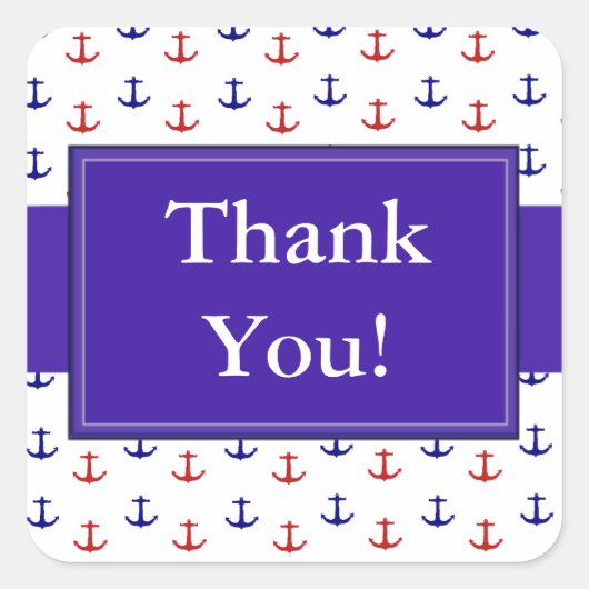 ありがとう航海のいかりシール スクエアシール (正面)