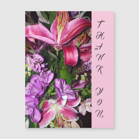 ありがとう花Magnetic Greeting Card (正面)