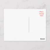 ありがとう英語のブルドッグ子犬 ポストカード (裏面)