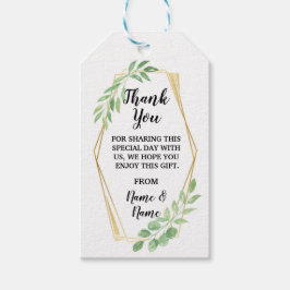 ありがとう葉ラベル金ゴールド結婚の葉 ギフトタグ