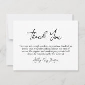 ありがとう葬儀ありがとうノートカードの死別 サンキューカード (正面)