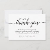 ありがとう葬儀ありがとうノートカードの死別 サンキューカード (正面)