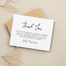 ありがとう葬儀ありがとうノートカードの死別 サンキューカード