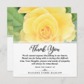 ありがとう葬儀イエローローズスクエア – 言葉 サンキューカード (正面/裏面)