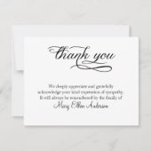 ありがとう葬式はメッセージカードのbehreavement感謝していしています サンキューカード (正面)