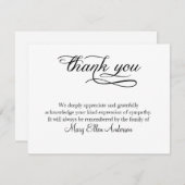 ありがとう葬式はメッセージカードのbehreavement感謝していしています サンキューカード (正面/裏面)